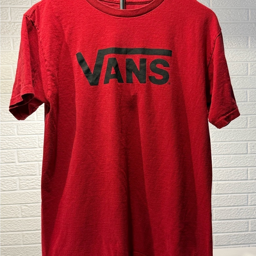 Vans Red and Black Short Sleeve Tee